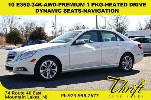 10 e350-34k-awd-premium 1 pkg-heated drive-dynamic seats-navigation