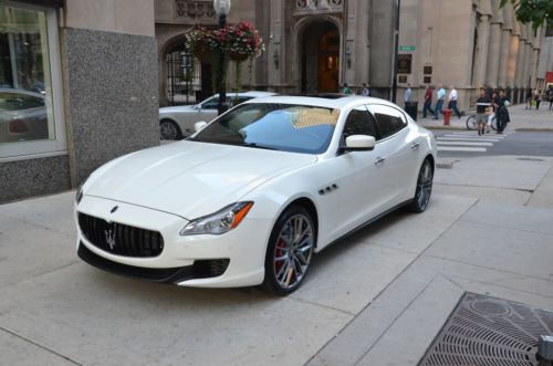 2014 maserati quattroporte gts.  bianco with nero