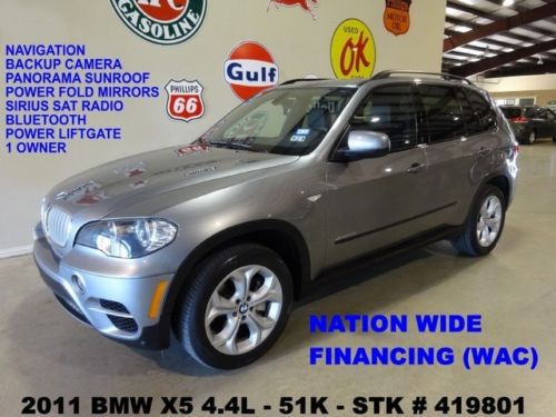 2011 x5 xdrive 50i,pano roof,nav.back-up,side cam,lth,19in whls,51k,we finance!!