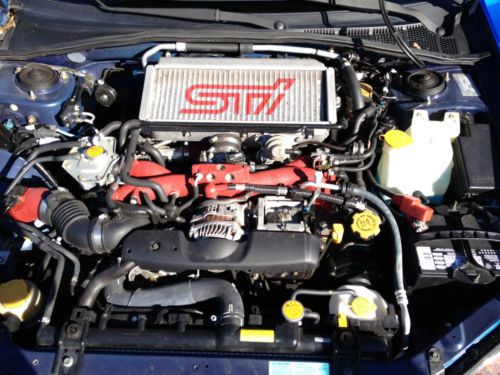 2005 Subaru Impreza WRX STI Sedan.  Blue with Gold Rims, US $26,700.00, image 11