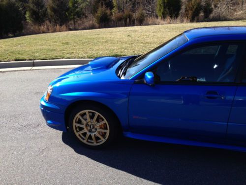 2005 Subaru Impreza WRX STI Sedan.  Blue with Gold Rims, US $26,700.00, image 12