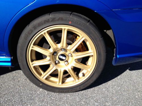 2005 Subaru Impreza WRX STI Sedan.  Blue with Gold Rims, US $26,700.00, image 16