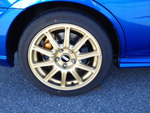 2005 Subaru Impreza WRX STI Sedan.  Blue with Gold Rims, US $26,700.00, image 18