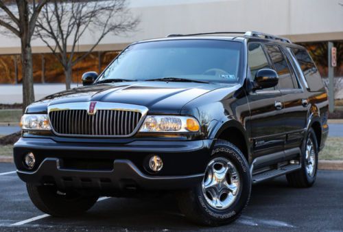 1999 lincoln navigator v8 3rd row 7 passenger 4ws 4x4 leather cafax low miles