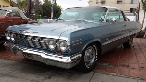 1963 chevrolet  impala super sport california black license plates