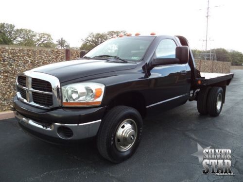 06 ram 3500 slt 4wd drw ho-cummins flatbed dually nice tx!