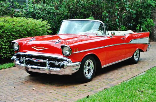 Frame off restored every nut 1957 chevrolet belair convertible restromod loaded