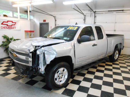 2013 chevrolet silverado ext cab lt 4x4 20k no reserve salvage rebuildable