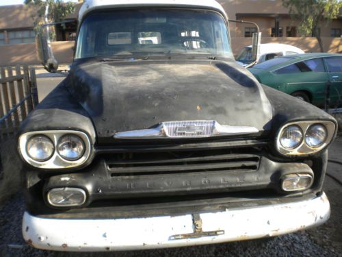 1958 chevy apache 3800 1 ton panel truck carryall delivery wagon van