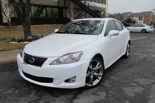 2010 lexus is 250 white heated seats leather sunroof low miles aux cable