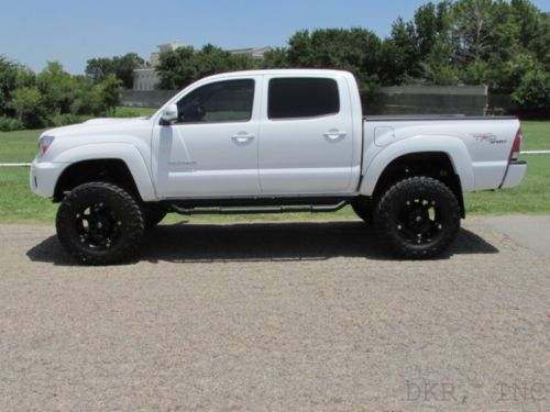 2013 tacoma dbl cab 4x4 sr5 trd sport 6in rancho lift 18 fuel whls must see