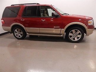 2008 red eddie bauer 4x4 leather heated seats dvd sunroof rear camera 3rd row