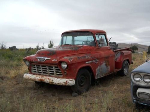 1955 chevrolet 3100 pickup truck stepside w/ factory v8 option &amp; big back window