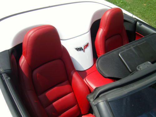 2005 Chevrolet Corvette Convertible 2-Door 6.0L White, Red Leather Black Top, US $29,500.00, image 7