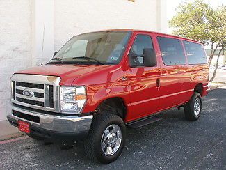 2012 red xlt! e-350 van, 6.8l v10, quigley 4x4, 18k miles, 12-passenger, texas