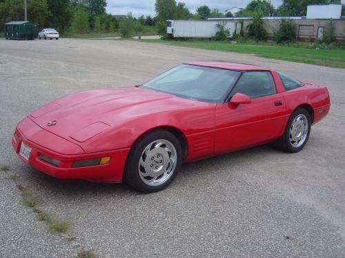 1991 chevy corvette 5.7 automatic red / black chevrolet 350 tpi &#039;91