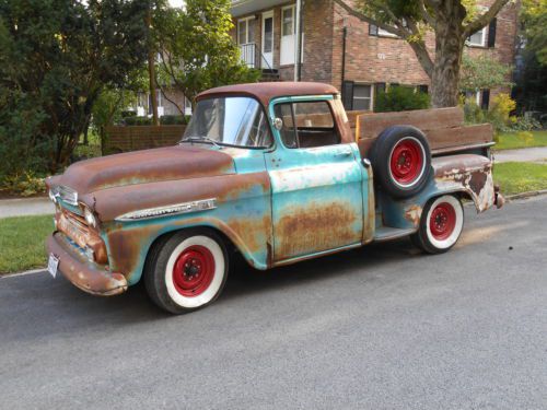 1959 3100 apache pickup hot rod ratrod lowered patina rat rod