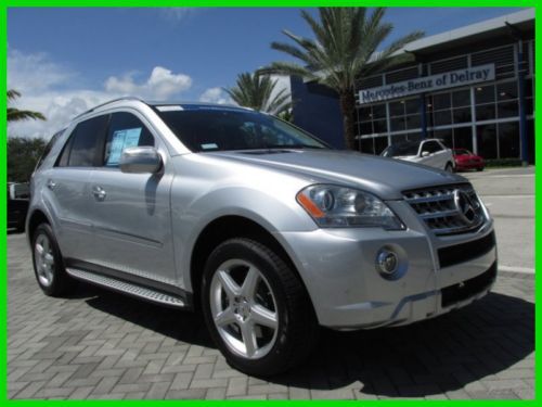 09 iridium silver ml-550 4-matic awd 5.5l v8 suv *keyless go *navigation *camera