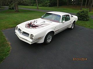 1976 pontiac trans am. white with red interior. excellent condition.