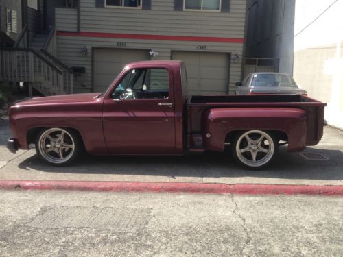 1976 chevy  c10 stepside shortbed  lowered 4&#034;