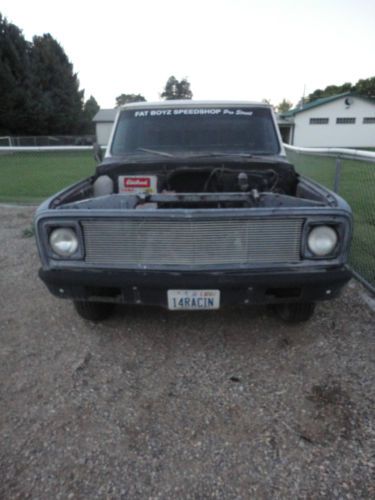 72 chevy truck. no motor. 2 wheel drive. sbc bbc c-10