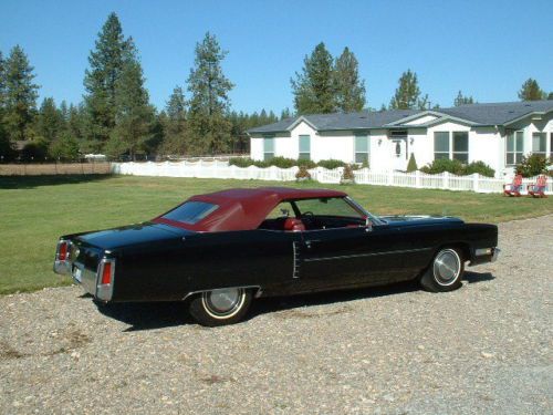 72 cadillac eldorado convertible black w/ red interior!  looks and drives great!