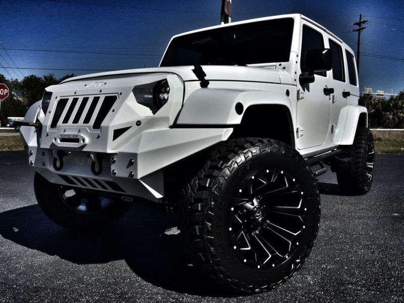 2017 jeep wrangler grumper custom lifted leather 24s