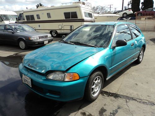 1992 honda civic vx hatchback 3-door 1.5l, no reserve