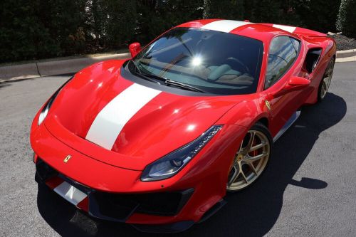 2020 ferrari 488 488 pista rosso corsa over cioccolato interior 8k miles
