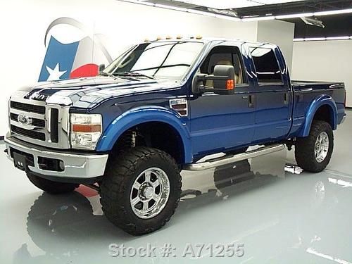 2008 ford f-250 lariat crew 4x4 lift diesel leather 53k texas direct auto