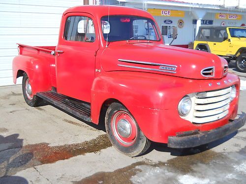 1949 f1 pickup truck short box half ton runs and drives old paint rat rod