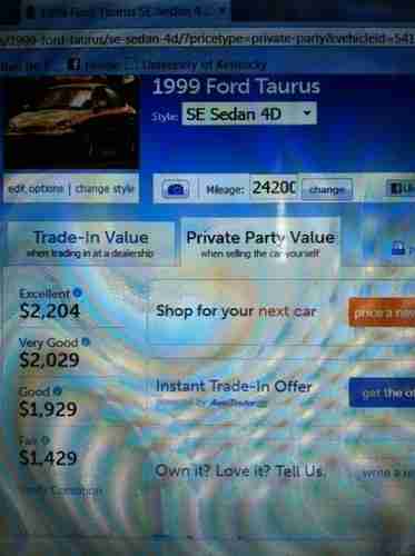 1999 Ford Taurus SE Sedan 4-Door 3.0L, image 4