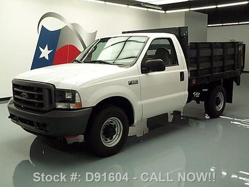 2004 ford f-250 reg cab flat/stake bed lift gate 35k mi texas direct auto