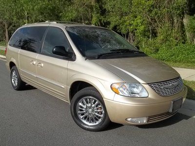 2001 chrysler town and country awd ltd clean car fax fl van "no reserve" l@@k