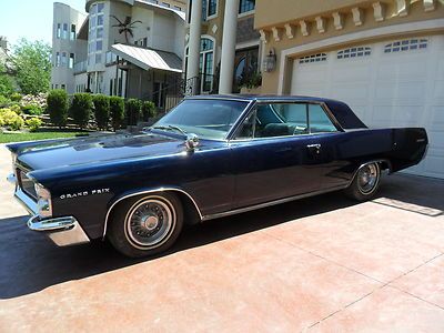 1963 pontiac grand prix  4 speed transmition 389 engine power radio rare blue