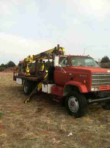 1982 Chevrolet Kodiak 4 1/2 ton, Crane, Pole Truck   with Cat3208 diesel, image 10