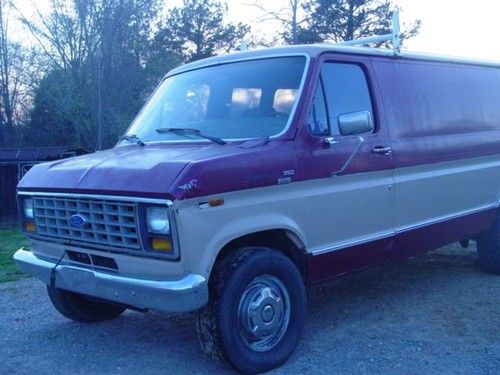 1990 ford e350 7.3 liter xl diesel work/utility van runs &amp; drives good