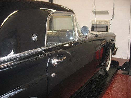 1957 ford thunderbird t-bird e code, black, manual trans + od      wow