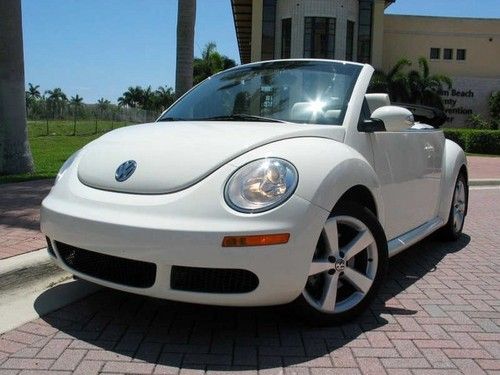 2007 volkswagen vw beetle convertible white on white 32k miles automatic