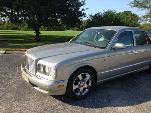 Silver bentley arnage red label 2001 25k low miles chrome wheels - florida car