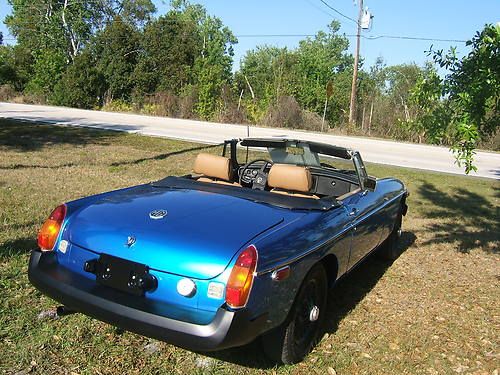 Very sharp cobra blue metallic 1979 mgb roadster looks great drives runs well