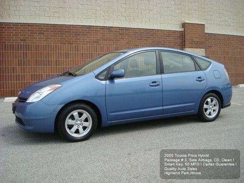 2005 toyota prius hybrid pkg #3 side airbags carfax guarantee 50 mpg save gas !