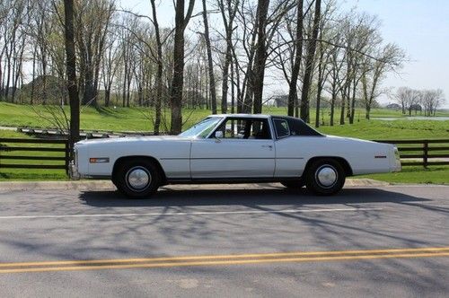 1977 cadillac elderado a/t ice cold a/c white leather 57k actual miles very nice