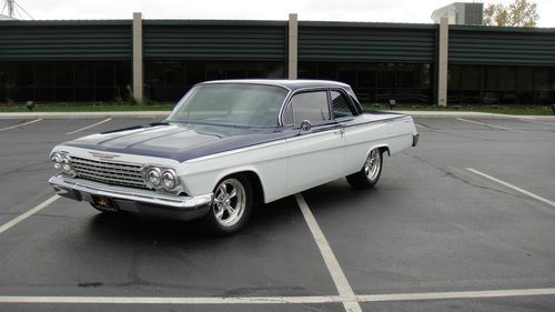 62 bel air resto mod touring fuel injection leather suede nice hot rod custom