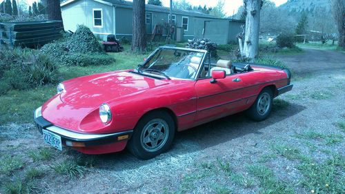 Red 1983 alfa romeo spider