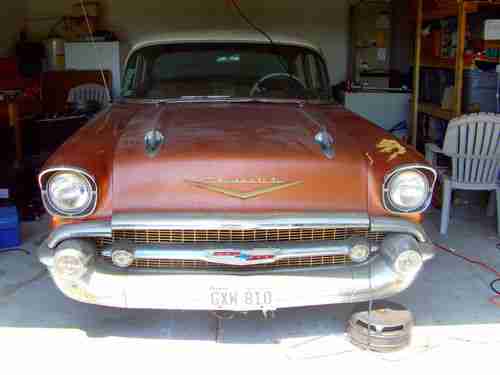 Cream and Tan 57 Chevy for parts or Restoration. NON-RUNNING, US $4,500.00, image 21