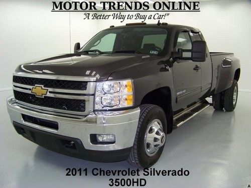 4x4 drw diesel leather ext cab long bed media 2011 chevy silverado 3500 lt 21k