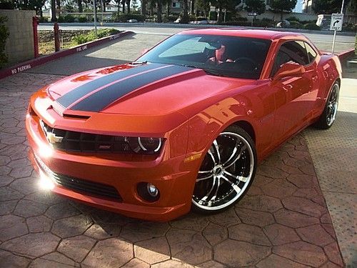 Chevrolet camaro v8 6.2 liter 2ss rs 22" wheels 2010 racing stripes custom sound