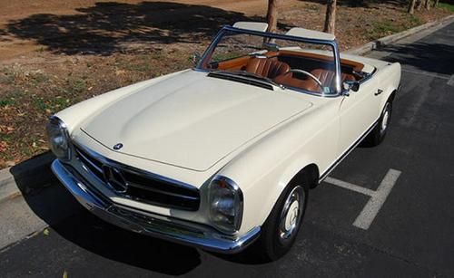 1967 mercedes 250sl pagoda w113, convetible, roadster,white
