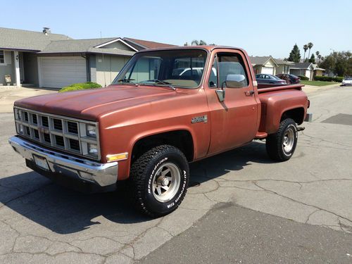 1982 sierra classic shortbed stepside 4x4 pickup 95 pics &amp; hd video no reserve